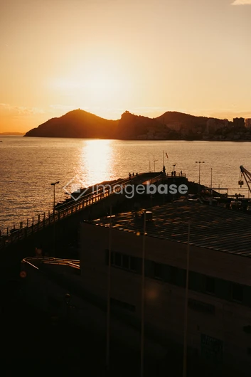 Golden Sunset Over the Pier