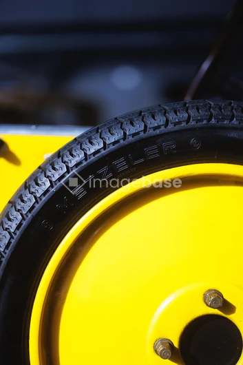 Close-up of a Yellow Tire