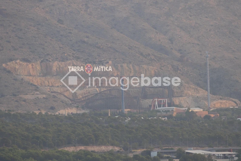 Amusement Park in Mountainous Landscape