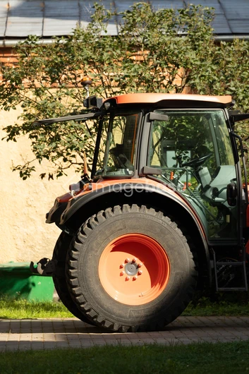 Tractor in Sunlit Yard