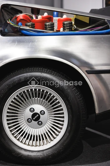 Retro Car Wheel Close-up