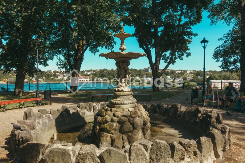 Tranquil Park Fountain