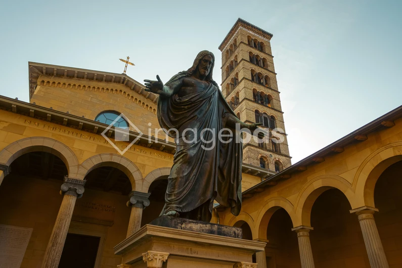 Statue and Historic Architecture