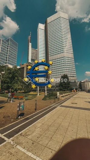 Euro Sign in Urban Setting