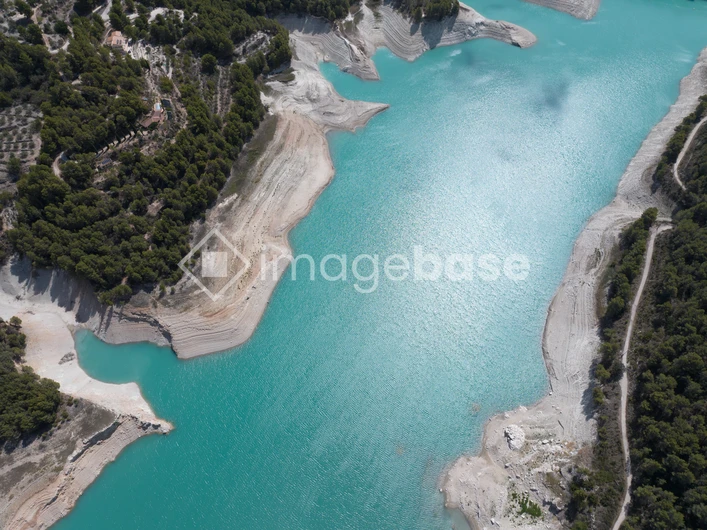 Scenic Aerial View of Lake