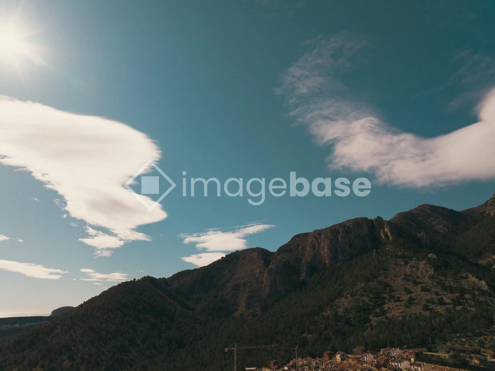 Mountain View with Clouds