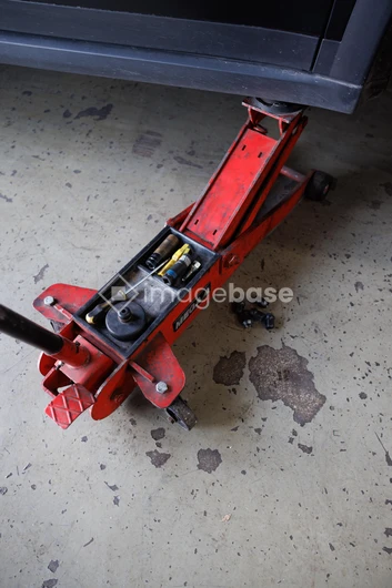 Garage Floor with Car Jack