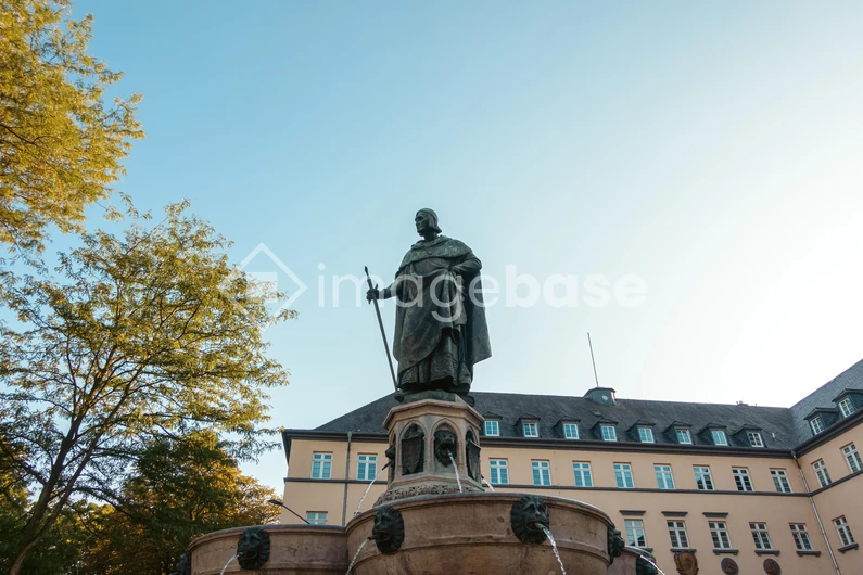 Historic Statue in Urban Setting
