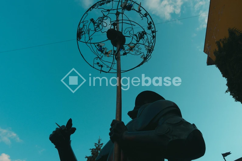 Silhouette of Urban Sculpture