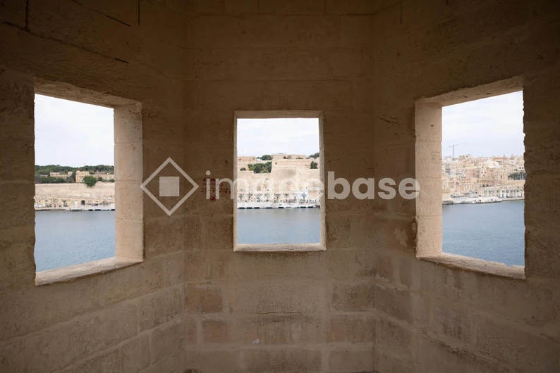 Fortress View Through Windows