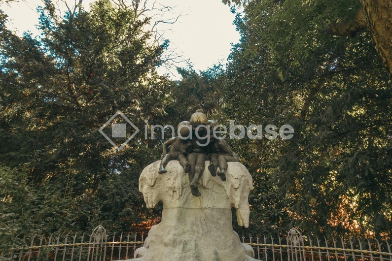 Statue in a Serene Park