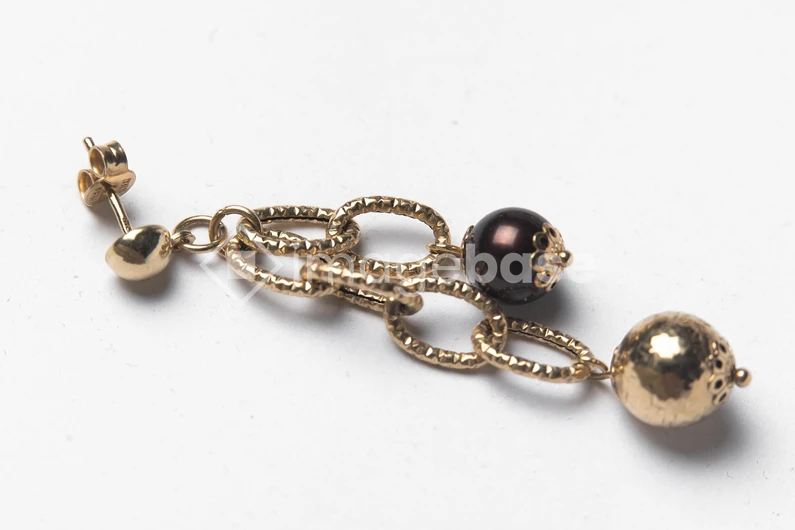 Elegant Gold Earring with Beads