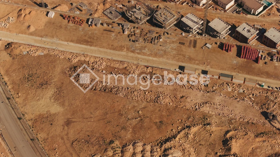 Aerial View of Construction Site