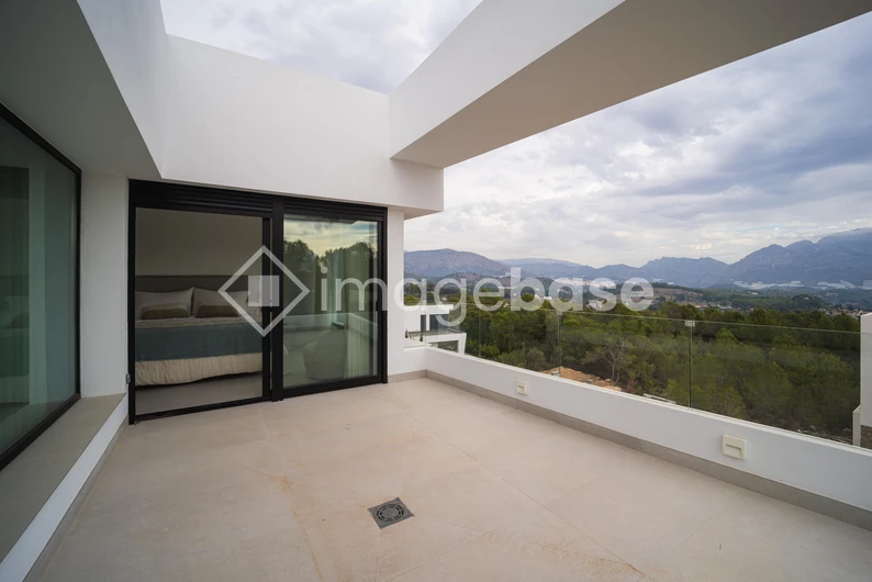 Modern Terrace with Scenic View