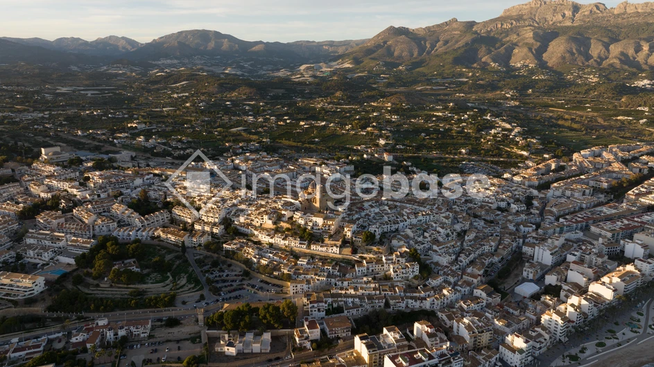 Aerial View of a Scenic Town
