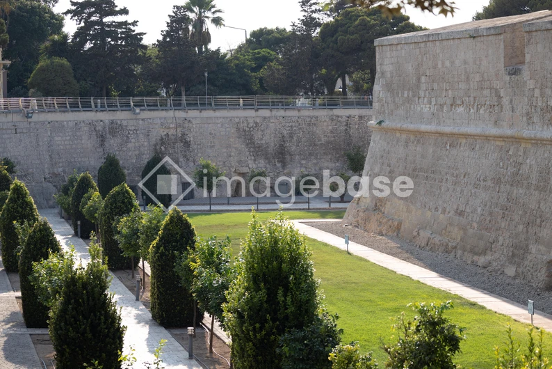 Historic Garden by Stone Wall