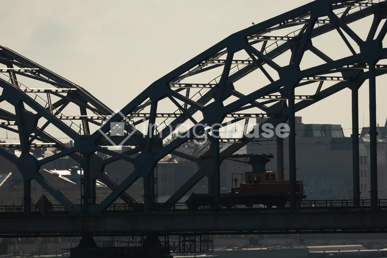Industrial Bridge Silhouette