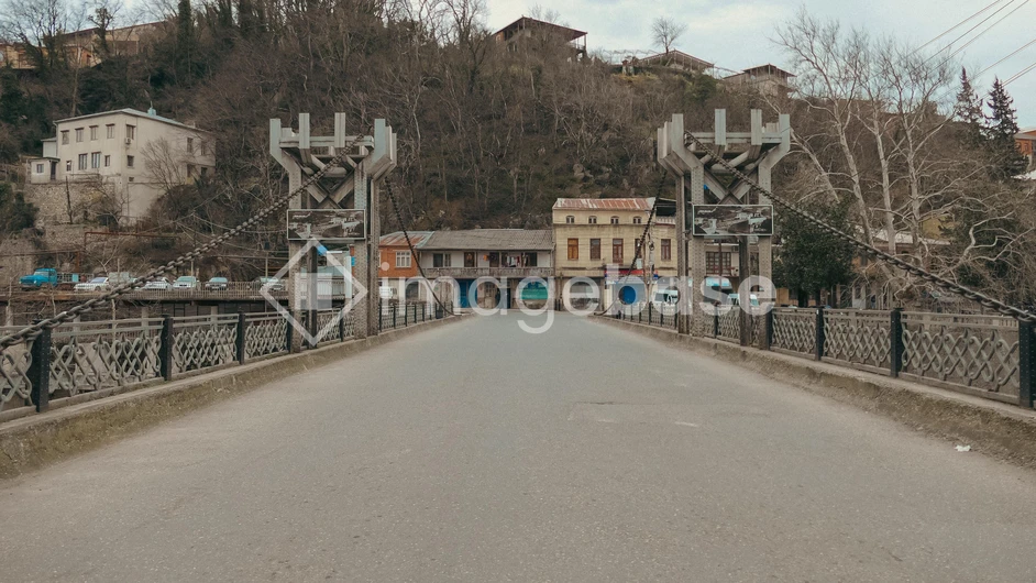Vintage Bridge in Quaint Village