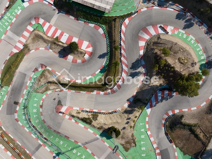 Aerial View of a Racing Circuit