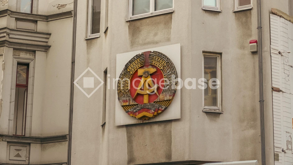 Historic Emblem on Urban Building