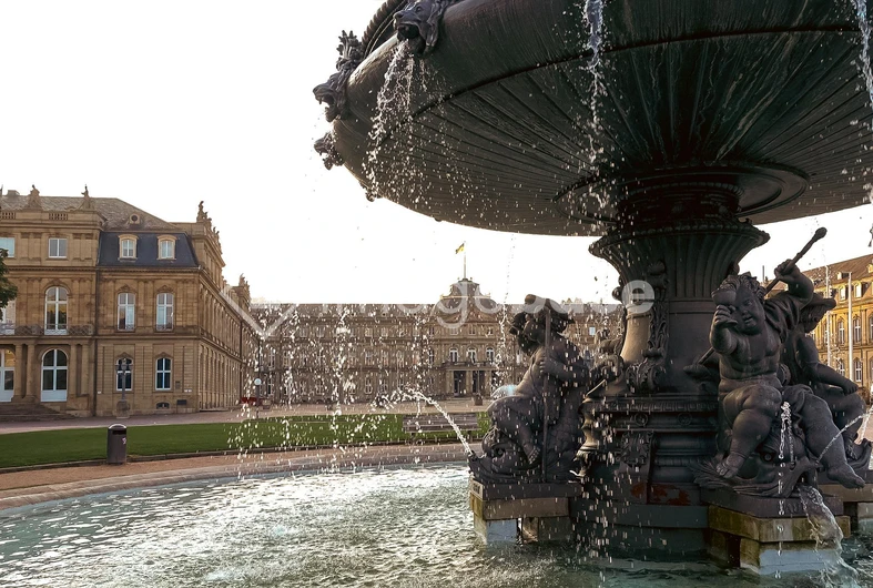 Elegant Fountain Scene