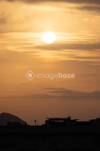 Sunset Over Cityscape