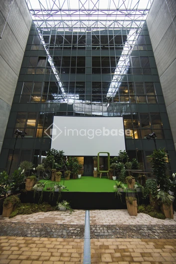 Modern Architectural Interior with Green Decor