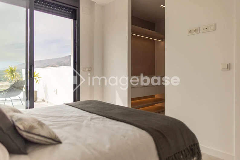 Minimalist Bedroom with Scenic View