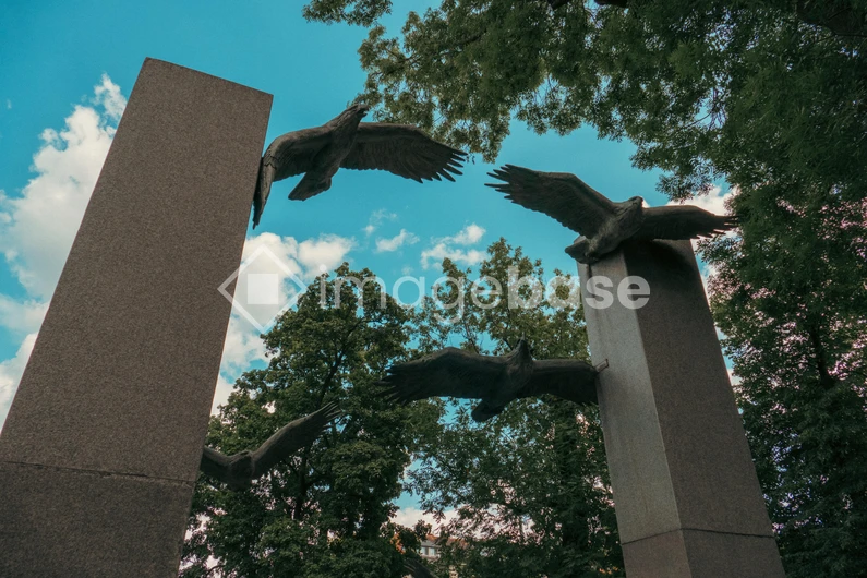 Eagle Monument in a Park