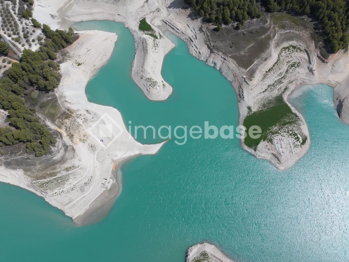 Aerial View of a Serene Lake