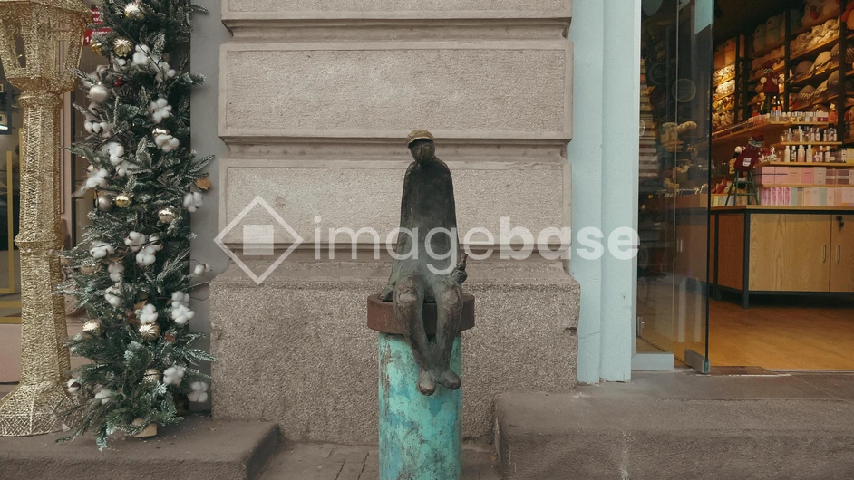 Urban Sculpture by Shop Entrance