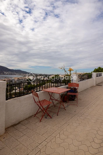 Scenic Terrace Overlooking City