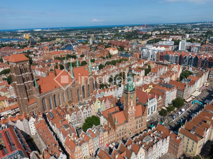 Aerial View of Historic City