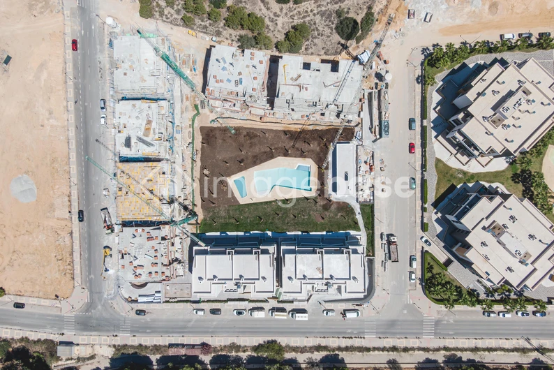 Aerial View of Construction Site
