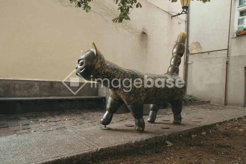 Street Sculpture of a Cat