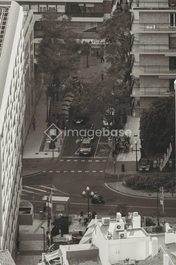 Aerial View of Urban Street