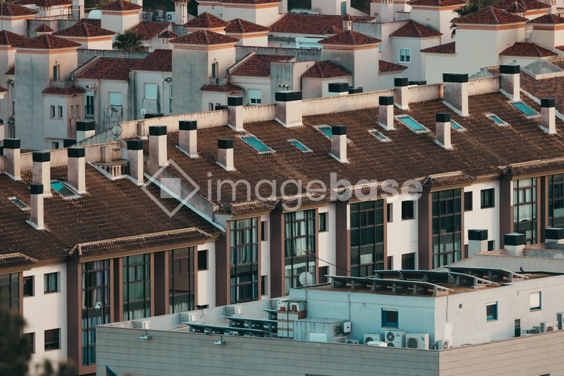 Urban Rooftops at Dusk