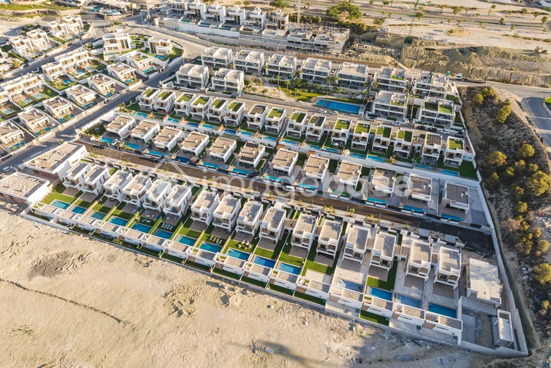 Aerial View of Coastal Residences