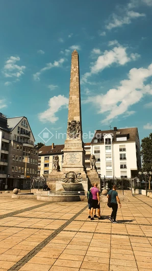 Historic Monument in Urban Square