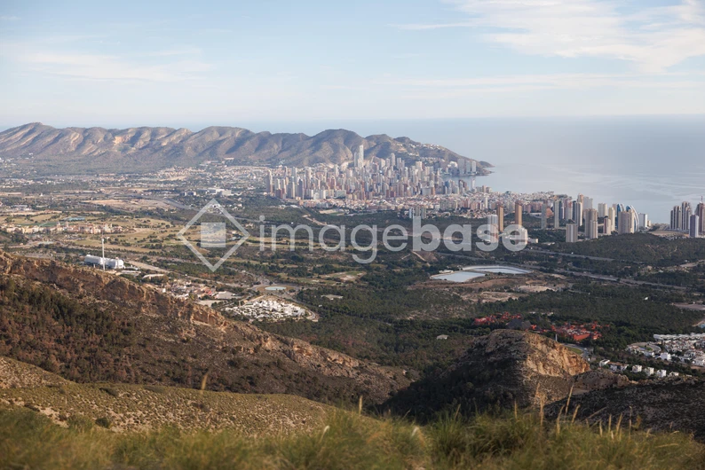 Scenic Cityscape Overlooking the Coast