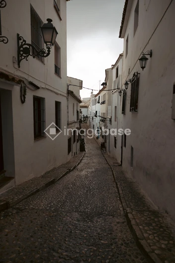 Narrow Cobblestone Street