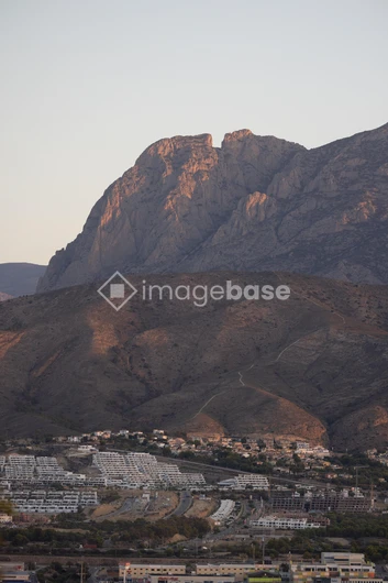 Mountainous Landscape with Urban View