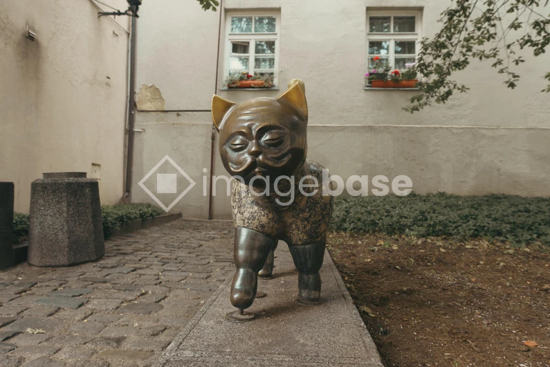 Charming Cat Sculpture