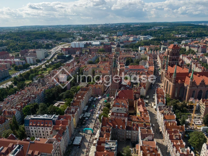 Aerial View of Historic City