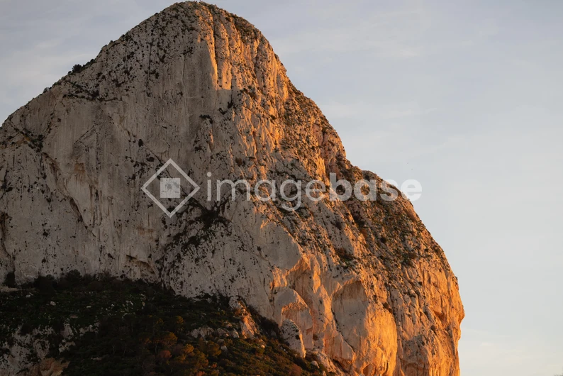 Sunlit Mountain Peak