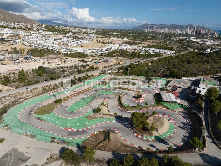 Aerial View of a Kart Racing Track
