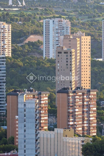Urban Skyline with High-Rise Buildings