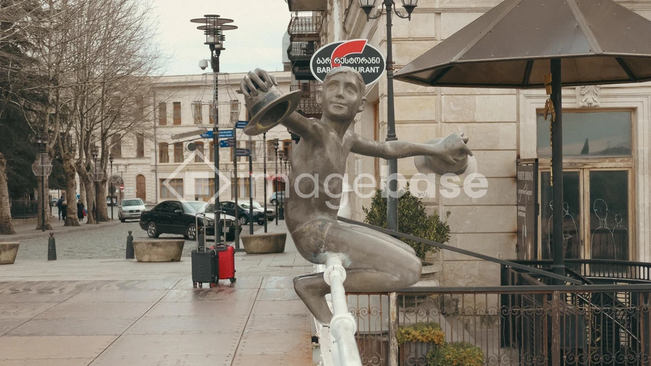 Street Statue in Urban Setting
