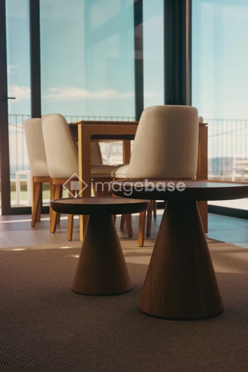 Modern Interior with Wooden Furniture