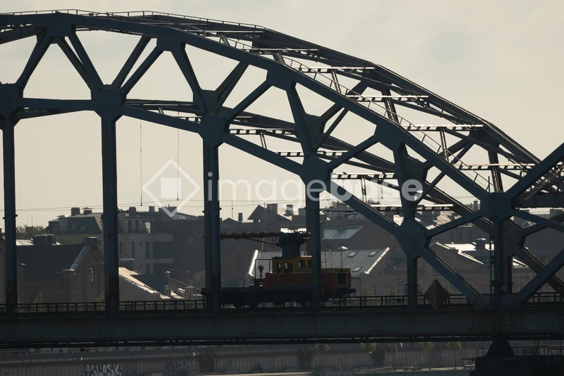 Industrial Bridge Silhouette